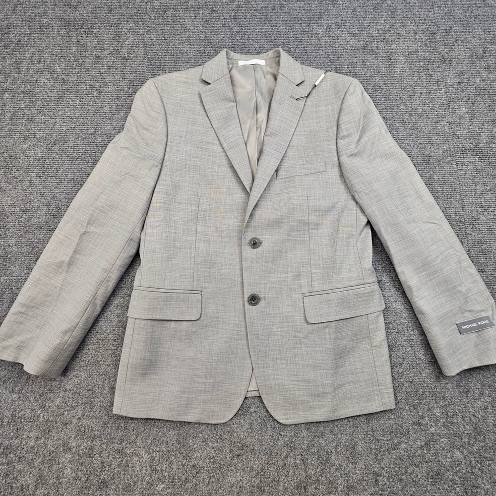 Michael Kors Blazer Boys 14 Silver Grey Suit Jacket Classic Fit NWT Formal Event